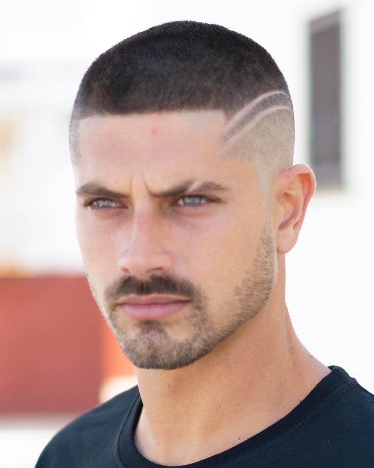 Buzz Cut with Line buzz cut style